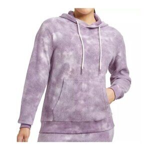 Member's Mark Ladies Reverse Fleece Hoodie War Plum Tie Dye Violet XXL
